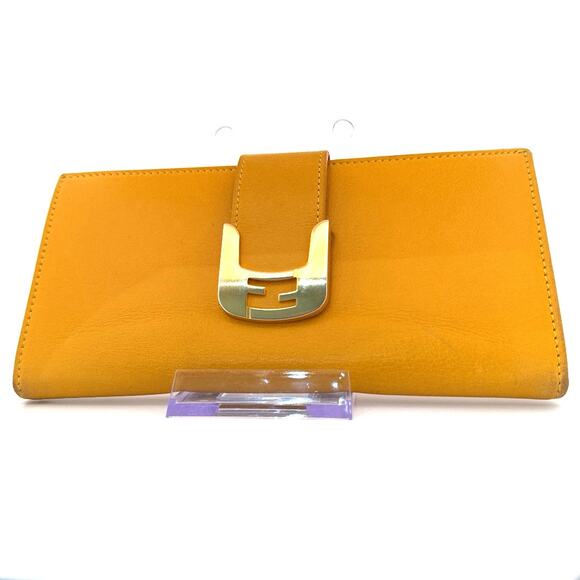 Fendi Selleria Leather Continental Wallet – Mustard Yellow - Picture 1 of 5